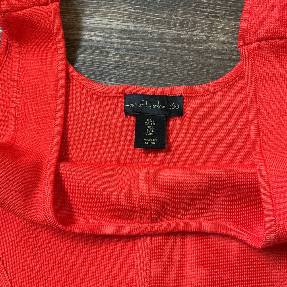 House of Harlow 1960 Bold Red Knit Tank